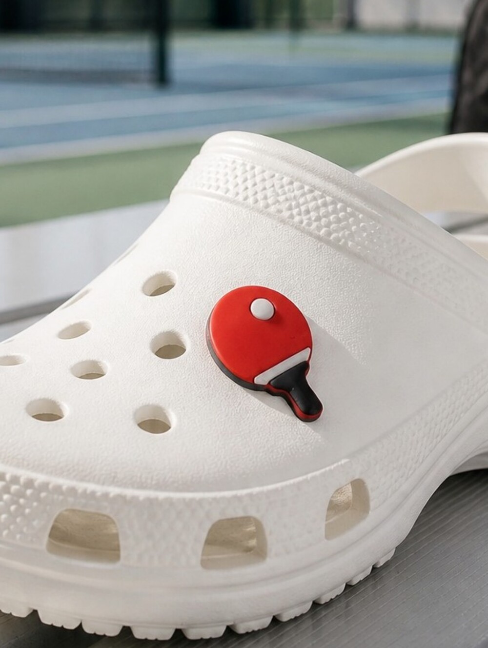 Ping Pong Paddle Croc Charm Table Tennis Sports Jibbitz Style Game Day Net Play